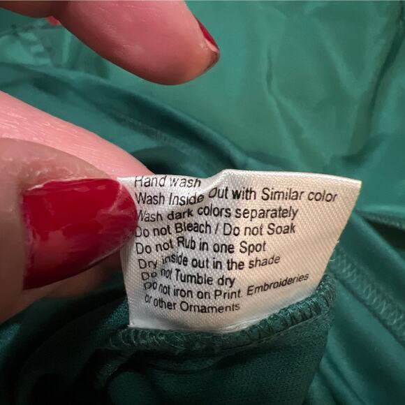 Area Stars Halter Neck Ruched Mini Dress in Green Size M - Picture 13 of 13